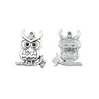 Zinc Alloy Animal Pendants, Owl, antique silver color plated, DIY Approx 