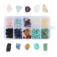 Gemstone Chips, with Plastic Box, irregular, DIY, mixed colors Approx 