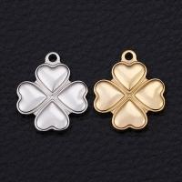 Stainless Steel Clover Pendant, 304 Stainless Steel, Four Leaf Clover, Vacuum Ion Plating, DIY 