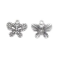 Zinc Alloy Animal Pendants, Butterfly, antique silver color plated, Unisex Approx 