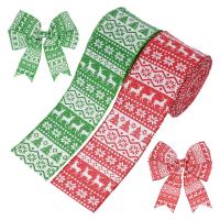 Weihnachten Bänder, Baumwollgewebe, Weihnachts-Design & DIY, keine, 63mm, 10HofHof/Spule, verkauft von Spule