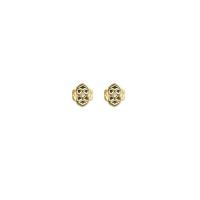 Brass Ear Nut Component, gold color plated, gold 