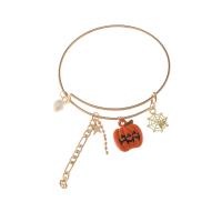 Zinc Alloy Bangle, with Resin, plated, Halloween Design & adjustable & for woman & enamel 63mm 