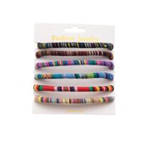 Polyester Cord Bracelet Set, 6 pieces & folk style & Unisex & retractable, multi-colored 