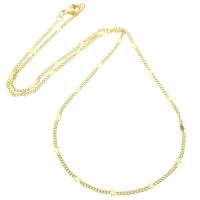 Brass Chain Necklace, gold color plated, Unisex Approx 17.5 Inch 