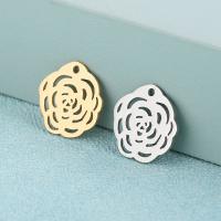 Stainless Steel Flower Pendant, 304 Stainless Steel, fashion jewelry & DIY 15mm 