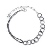 Bracelet Sterling Silver Chain, Argent sterling 925, poli, bijoux de mode & pour femme, couleur originale, 200mm, Vendu par PC