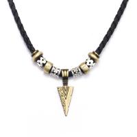 Zinc Alloy Necklace, Wax Cord, with Zinc Alloy, fashion jewelry & Unisex cm 