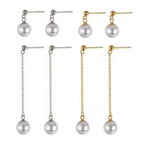 Sterling Silver Pearl Drop Earring, 925 Sterling Silver, with Shell Pearl, plated & for woman 
