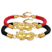 Couple Bracelet, Cupronickel, gold color plated, Adjustable & fashion jewelry 220mm 