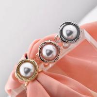 Scarf Buckle, Zinc Alloy, with Plastic Pearl, Flower, plated, for woman & hollow 17-21mm 