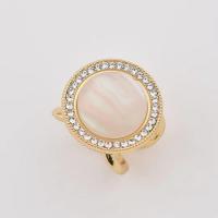 Scarf Buckle, Zinc Alloy, with Cats Eye, Round, plated, for woman & with rhinestone 17-21mm 