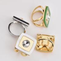 Scarf Buckle, Zinc Alloy, with Acrylic, Square, plated, for woman & with rhinestone 17-21mm 
