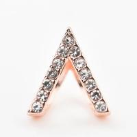 Scarf Buckle, Zinc Alloy, Triangle, plated, for woman & with rhinestone & hollow 17-21mm 