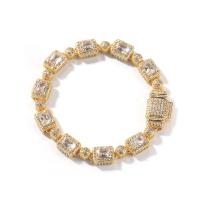 Cubic Zirconia Micro Pave Brass Bracelet, plated, fashion jewelry & micro pave cubic zirconia & for woman 