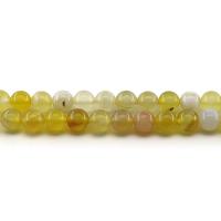 Natural Lace Agate Beads, Round, polished, DIY yellow Approx 38 cm 