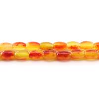 Chalcedony Beads, barrel, polished, dyed & DIY, orange Approx 