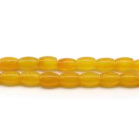 Gelbe Jade Perle, Eimer, poliert, DIY, gelb, 8x12mm, ca. 31PCs/Strang, verkauft von Strang