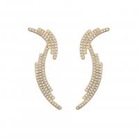 Cubic Zirconia Micro Pave Brass Earring, plated, micro pave cubic zirconia & for woman 49mm 