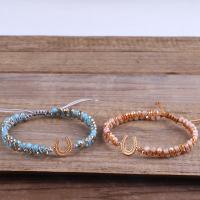 Crystal Woven Ball Bracelets, Knot Cord, with Crystal & Brass, fashion jewelry & for woman cm 