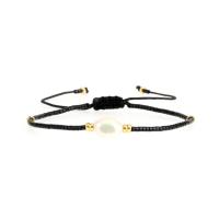 Cultured Freshwater Pearl Bracelets, handmade, Adjustable & for woman, black, 220mm 