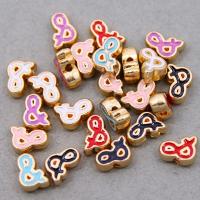 Enamel Zinc Alloy Beads, Music Note, KC gold color plated, DIY Approx 
