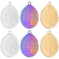 Stainless Steel Pendants, 304 Stainless Steel, Oval, Vacuum Ion Plating, Unisex Approx 50 cm 