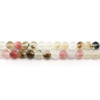 Wassermelone Perle, rund, poliert, DIY & verschiedene Größen vorhanden, farbenfroh, Länge:ca. 38 cm, verkauft von Strang