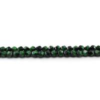 Tigerauge, poliert, Star Cut Faceted & DIY & verschiedene Größen vorhanden, grün, Länge:ca. 38 cm, verkauft von Strang