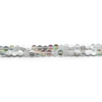 искусственный лунный камень Бусины, Круглая, полированный, DIY & разный размер для выбора & глазированный, серый, длина:Приблизительно 38 см, продается Strand