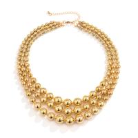 CCB Jewelry Necklace, Copper Coated Plastic, with 7cm extender chain, Round, three layers & fashion jewelry & for woman cm, 50 cm 
