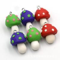 Polymer Clay Jewelry Pendants, mushroom, DIY 
