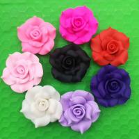 Mobile Phone DIY Decoration, Polymer Clay, Flower 40mm, Approx 
