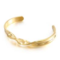 Stainless Steel Cuff Bangle, 304 Stainless Steel, rack plating, for woman 7mm, Inner Approx 67mm 