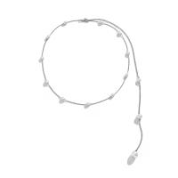 Bijoux chaîne de corps, fer, avec perle de plastique, avec 28.5cm chaînes de rallonge, Placage de couleur platine, réglable & pour femme, couleur platine cm, Vendu par PC