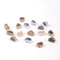Enamel Zinc Alloy Beads, Flower, plated, DIY 