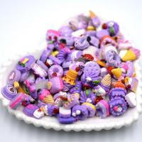 Mobile Phone DIY Decoration, Resin, mixed pattern, purple, 5mm-25mm, Approx 