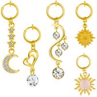 Stainless Steel Belly Ring, 316L Stainless Steel, plated, 5 pieces & Unisex & with rhinestone 42mm,45mm,50mm,33mm,40mm 