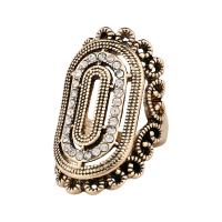 Rhinestone Zinc Alloy Finger Ring, plated, fashion jewelry & Unisex & with rhinestone 37mm 