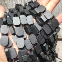 Natural Tourmaline Beads, Polygon, DIY, black Approx 38 cm 