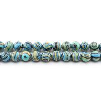 Perles en Malachite naturelle, Rond, poli, DIY & normes différentes pour le choix, couleurs mélangées Environ 38 cm, Vendu par brin