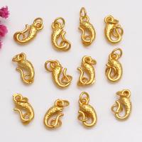 Brass S Shape Clasp, Fish, gold color plated, gold, 11mm 