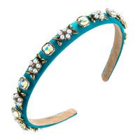 Hair Bands, Cloth, with Glass Rhinestone & Plastic Pearl & Zinc Alloy, Flower, Baroque style & for woman 