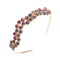 Hair Bands, Rhinestone, with Zinc Alloy, Round, handmade, fashion jewelry & for woman 