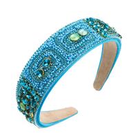 Hair Bands, Velveteen, with Glass Rhinestone & Zinc Alloy, Geometrical Pattern, fashion jewelry & for woman 