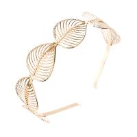 Hair Bands, Zinc Alloy, gold color plated, for woman & hollow 