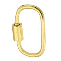 Brass Screw Carabiner Lock Charms, gold color plated, fashion jewelry & DIY & for woman, golden 