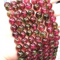 Perles quartz craquelé, Cristal craquelé, Rond, poli, DIY & normes différentes pour le choix, couleurs mélangées Environ 38 cm, Vendu par brin