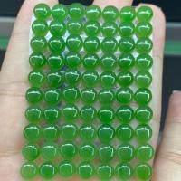 Hetian Jade Cabochon, Round, polished, DIY, green, 6mm, Approx 