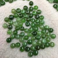 Hetian Jade Cabochon, Round, polished, DIY, green, 8mm, Approx 